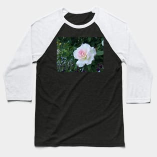 Perfect White Pink Rose, photography by Immortal Peaches Baseball T-Shirt